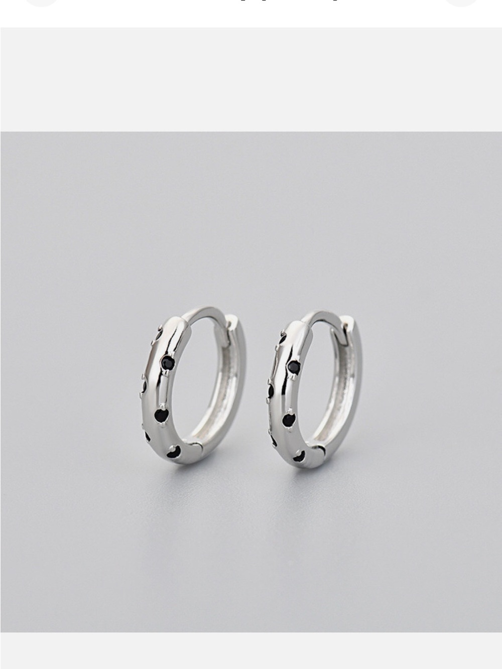 Women Girl Small 925 Sterling Silver CZ Ear Huggie Hoop Earrings Gift 12mm K36A